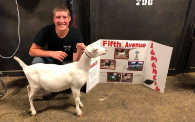 Cade with a goat 
